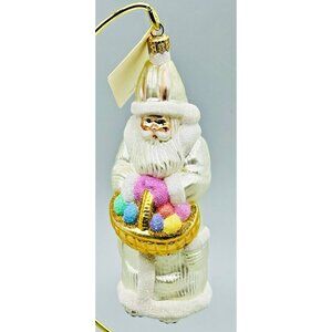 Patricia‎ Breen Easter Egg Santa Claus Christmas Ornament 1999 6.5 inch